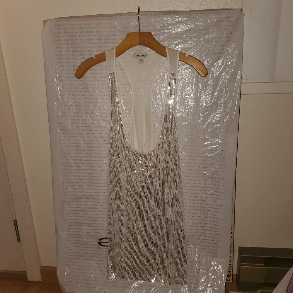 Silver Sequins tank top